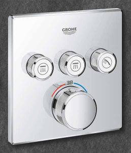 Смеситель встраиваемый Grohe Grohtherm SmartControl	29126000 / 29126DC0 термостатический, суперсталь