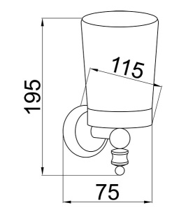 Стакан Boheme Palazzo 10104 / 10154, прозрачный, золото, белый