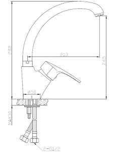 Смеситель для кухонной мойки AV Engineering AVPAR4-A079-265