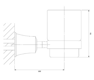 Стакан Omnires Art Line AL53320CR