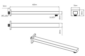 Верхний душ Vincea VSHD-41CGM