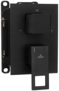 Смеситель встраиваемый Deante Anemon Bis Nero Box BXY NBZM наружная часть (3 функции), черный