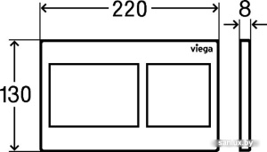Панель смыва Viega Visign for Style 21 8611.1 (хром) 773 236 фото 2