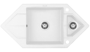Кухонная мойка Deante Hexon ZQP-A653 / ZQP-G653 / ZQP-S653, 99х50/алебастр
