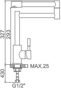Смеситель для кухонной мойки Ledeme L74005