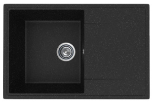 Кухонная мойка Practik PR-M 735, 74х48, черный оникс