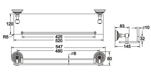 Полка Rose RG1419Q