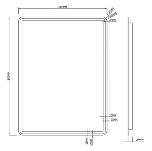 Зеркало Roxen Irida smart touch