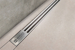 Душевой трап Berges Wasserhaus Super Slim хром матовый, 40 см
