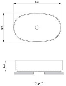 Умывальник Lavinia Boho Bathroom Sink 33311121 / 33311122, 55х35