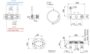 Смеситель скрытого монтажа Remer Chrono CH97D3