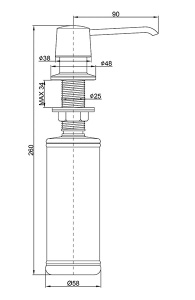 Дозатор для моющих средств Paulmark Sauber D001-331