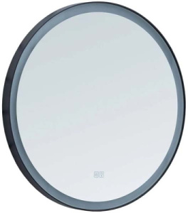 Зеркало Aquanet Тренд D 60 / 70 / 80 / 90 Led черный, 61х61/черный