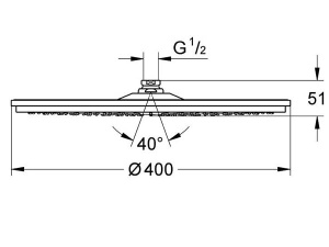 Верхний душ Grohe Rainshower Cosmopolitan 400 28778000