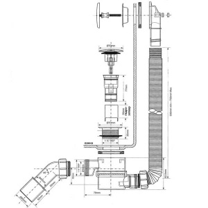Сифон для ванны McAlpine MRB11-SN