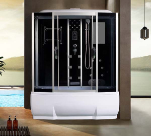 Душевая кабина River Wisla 55 ТН с каскадным изливом, 150х80, тонированный