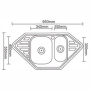 Кухонная мойка Ledeme L99550-B