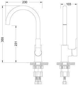 Смеситель для кухонной мойки Lemark Aura LM0605C
