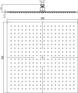 Верхний душ RGW Shower Panels SP-82