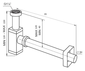 Сифон для умывальника SantiLine SL-118