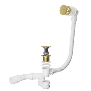 Сифон для ванны Roxen R70C-G Click-Clack с функцией верхней очистки