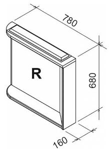 Зеркало Ravak Rosa M780, 78х68, береза, белый