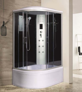 Душевая кабина River Dunay XL 44 ТН асимметричная, 120х80, тонированный