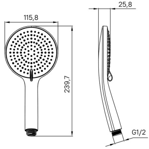 Душевая лейка Iddis Optima Home OPH3F0Ci18