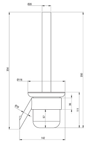 Ершик для унитаза Deante Silia Bronze BR ADI C711