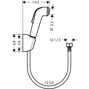Гигиеническая лейка Hansgrohe 32127000