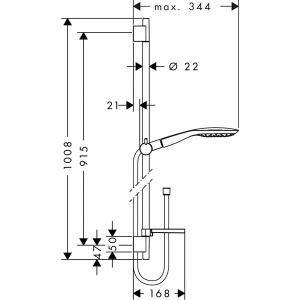 Душевой гарнитур Hansgrohe Raindance Select E 150 3jet 27857400