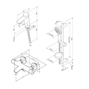 Набор смесителей AM.PM Inspire V2.0 F40950A02 3 в 1