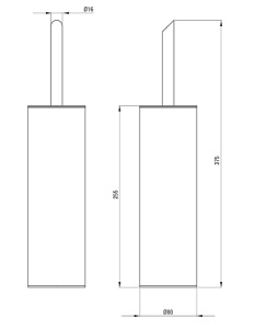 Ершик для унитаза Deante Silia Steel ADI F712