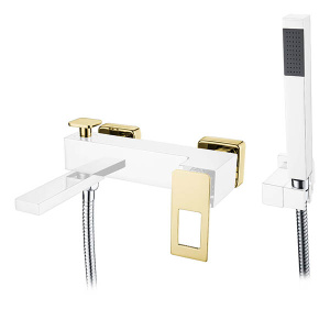 Смеситель для ванны Boheme Q 143-CRG Chrome Gold