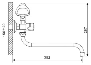 Смеситель для ванны Gappo G2244
