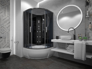 Душевая кабина Erlit ER5709TP-C24-RUS / ER5710TP-C24-RUS, 90x90, тонированный