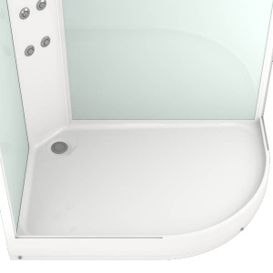 Душевая кабина Domani-Spa Delight 128 белая матовая с гидромассажем, 120х80 L, матовый