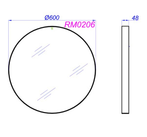 Зеркало Aqwella RM 60 / 80 белый, 60х60, белый матовый