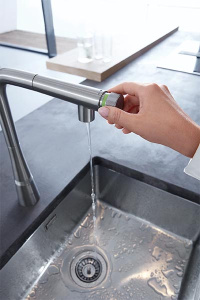Смеситель для кухонной мойки Grohe Essence Smartcontrol 31615BE0 / 31615EN0, никель глянец