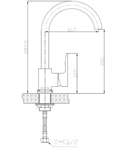 Смеситель для кухонной мойки AV Engineering AVFOB4-A315-205