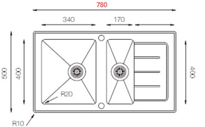 Кухонная мойка ZorG GS 7850-2 black