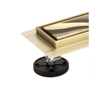Душевой трап Rea Pure Neo Pro L Gold Mirror 50 / 60 / 70 / 80 / 90 / 100, 50 см