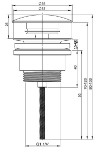 Донный клапан Wellsee Drainage System 182139000