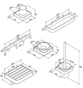 Набор аксессуаров Damixa Jupiter DAK77D3006W