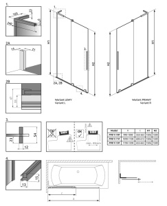 Душевая шторка на ванну Radaway Furo SL Black PND II Door