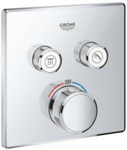 Смеситель встраиваемый Grohe Grohtherm SmartControl 29124000 термостатический, хром