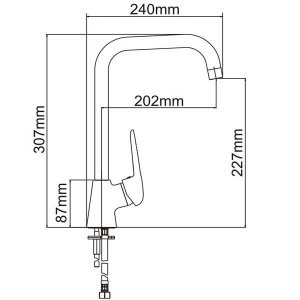 Смеситель для кухонной мойки Ledeme L4048C