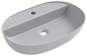 Умывальник Wellsee Chic Riviera 326818000 / 326821000 / 326824000, 50х38, серый матовый