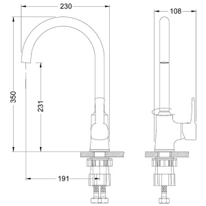 Смеситель для кухонной мойки Lemark Evitta LM0505C