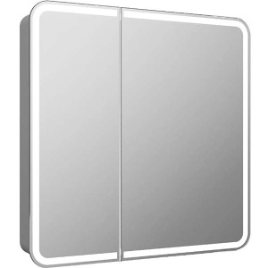 Шкаф-зеркало Континент Elliott LED 80 / 100, 80х80, белый